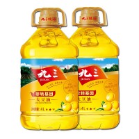 九三非转基因 食用油 一级大豆油 4L*2桶 超值组合装8L 包邮