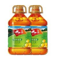 九三非转基因 食用油 三级大豆油 4L*2桶 超值组合装8L 包邮