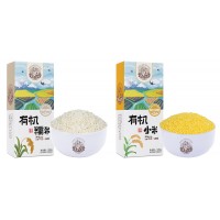 黑龙江 有机糯米1.25kg+有机小米1.25kg共2盒 东北五谷杂粮 （港澳台不发）
