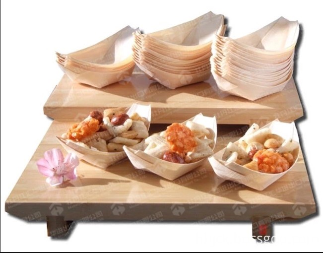 一次性木质食品储存木船