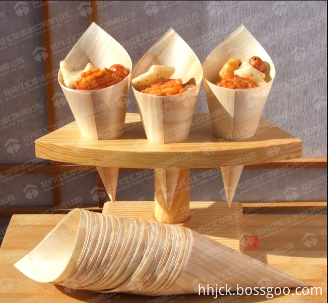 一次性木质食品仓库木质圆锥体/木桶