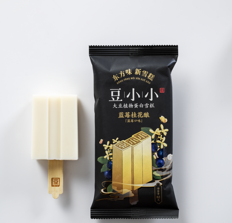 豆小小大豆植物蛋白雪糕-蓝莓桂花口味