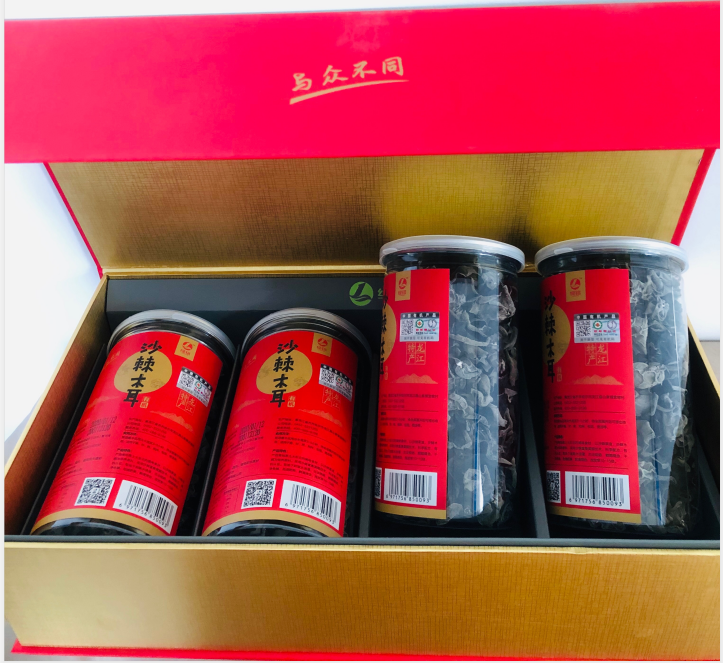 有机沙棘木耳红色桶装礼盒 净含量：108g/桶*4桶