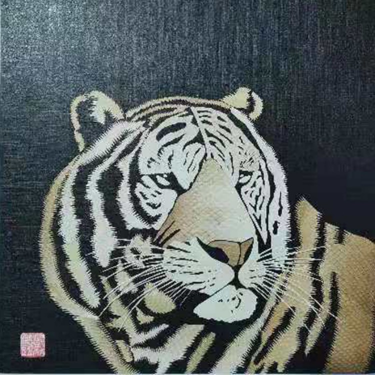 鱼皮画 《回望》