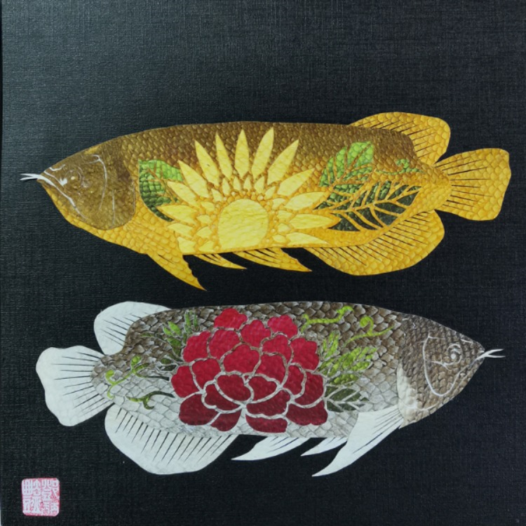 鱼皮画