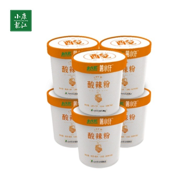北大荒酸辣粉丝方便速食酸辣粉126g*6桶