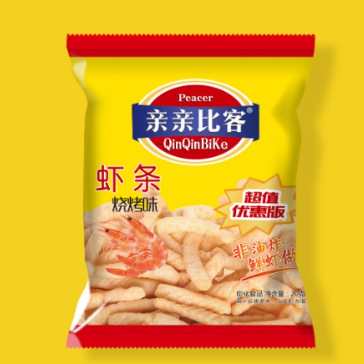 亲亲比客虾条烧烤味18g