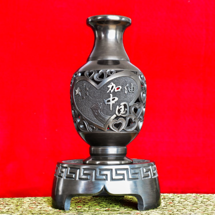 勃利黑陶-中国加油