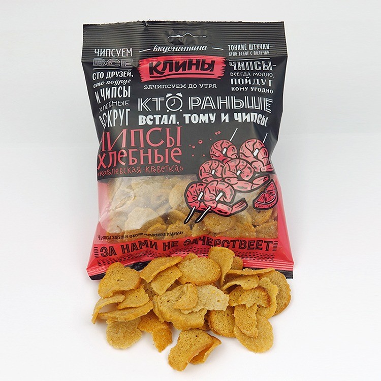 克林尼牌大虾味黑麦小麦面包干 100g
