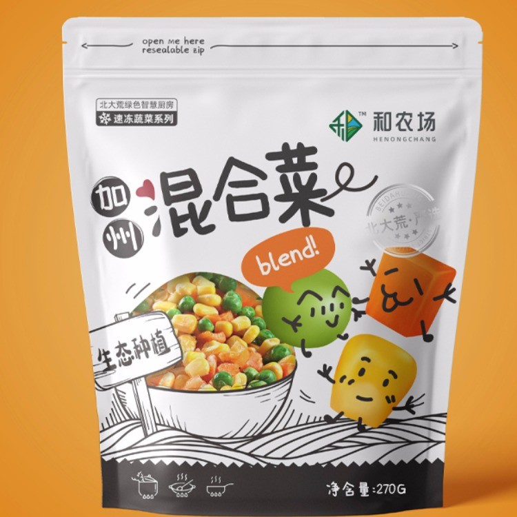 速冻混合菜（甜玉米粒、甜豌豆粒、胡萝卜丁）