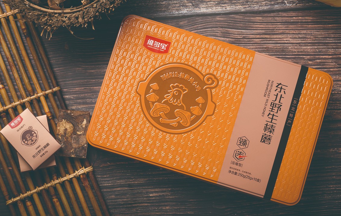 榛蘑铁盒250克（压缩）