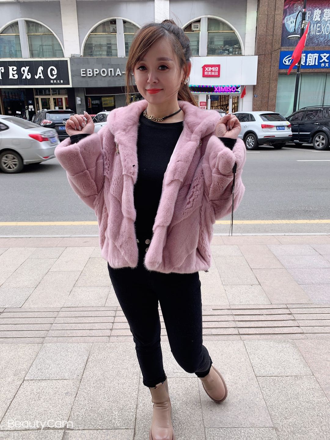 水貂进口皇冠段二皮 （粉色）