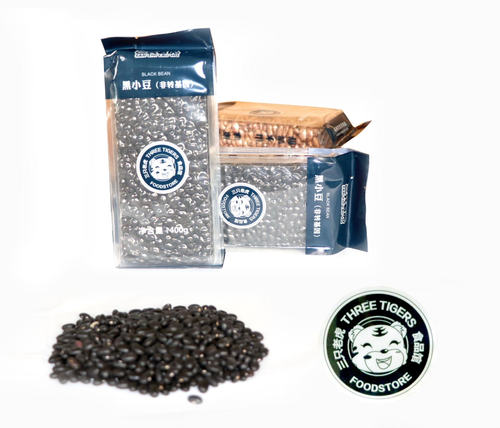 三只老虎东北黑小豆400g