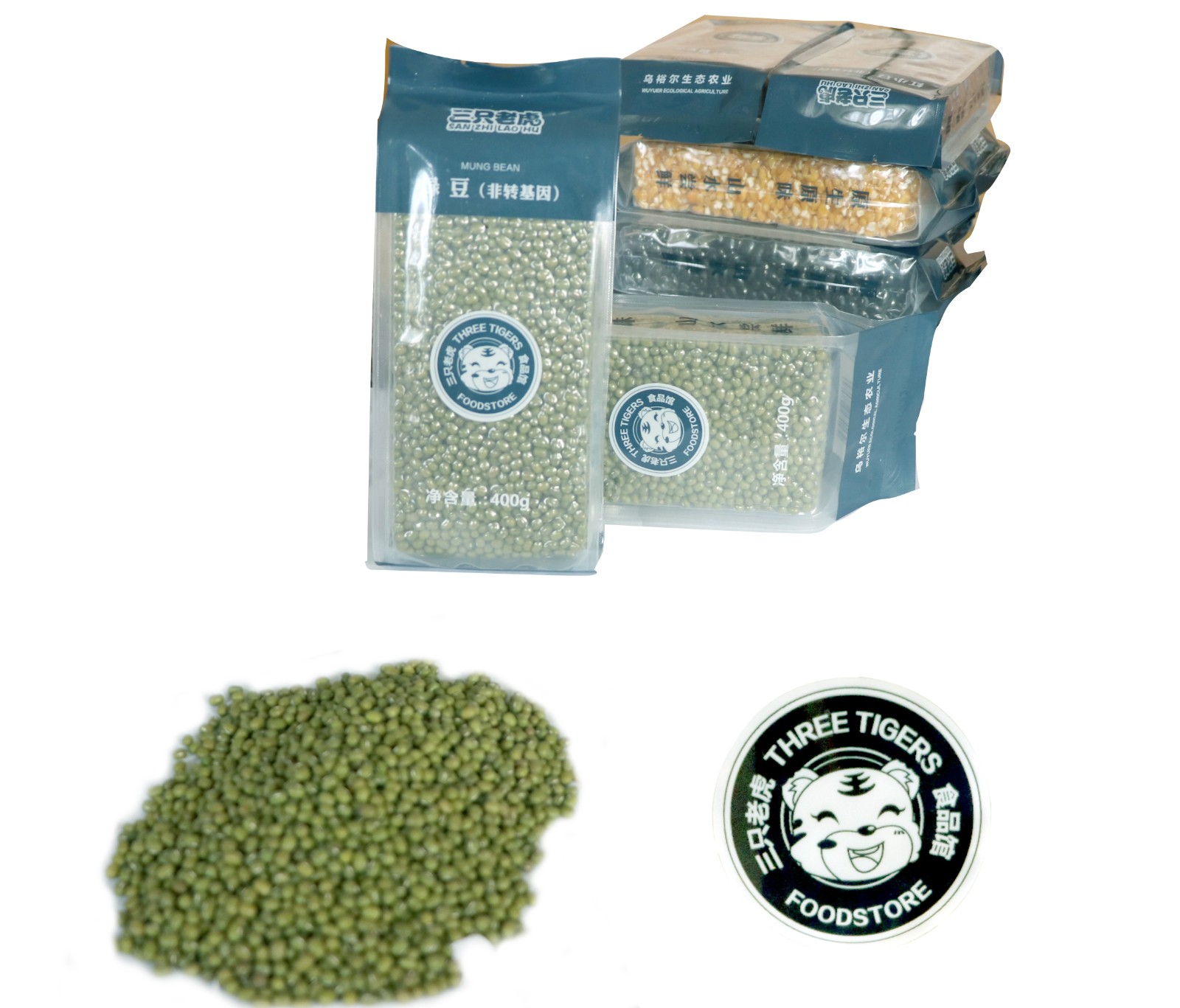 三只老虎东北绿豆400g