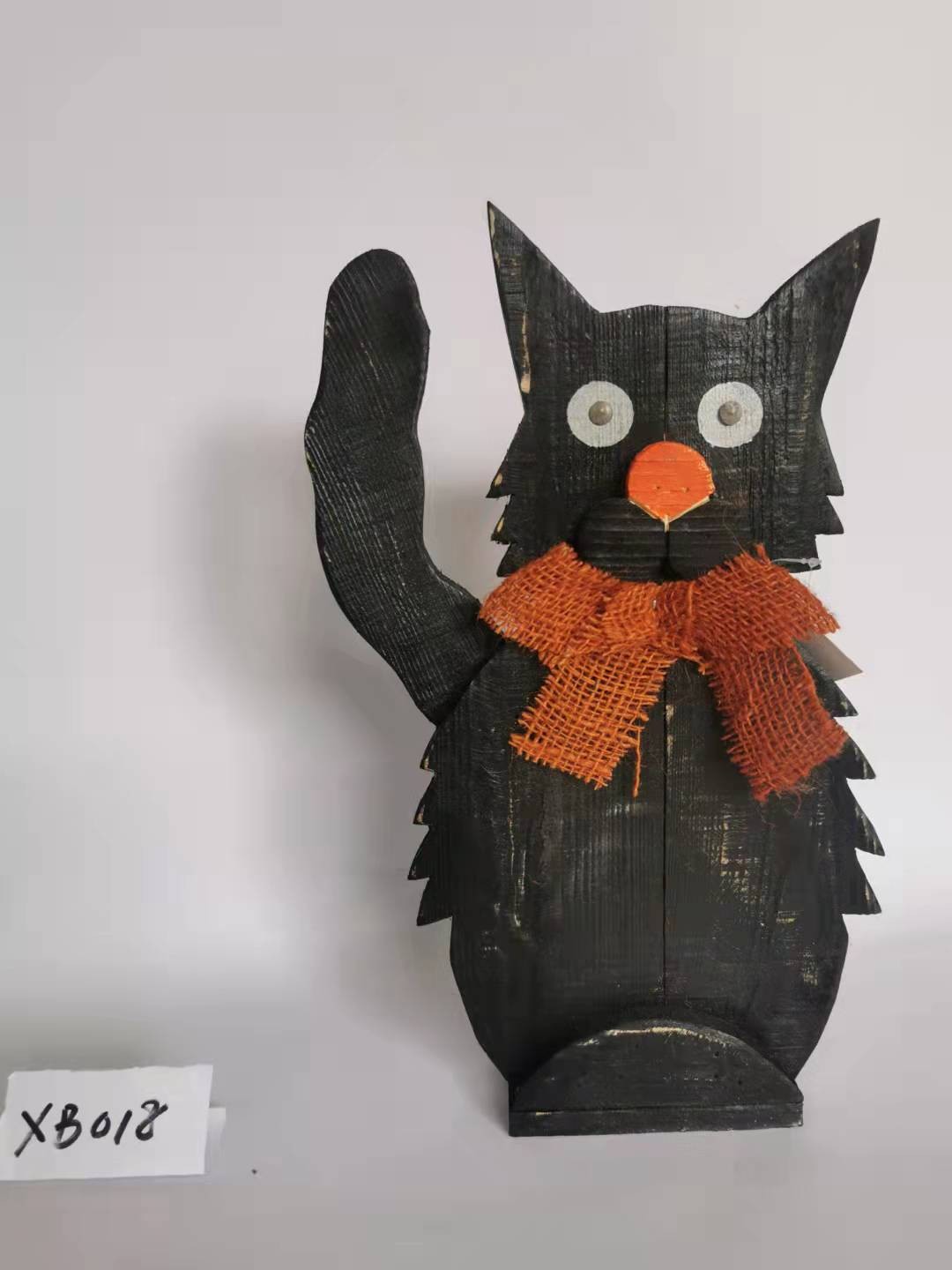 万圣节装饰礼品黑猫木片南瓜鬼巫婆节日家居装饰品